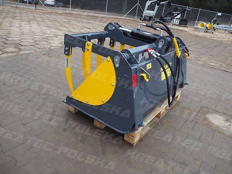 KREATEC Schaufel mit Niederhalter/ Krokoschaufel/ Reißschaufel 1,2m, mit Hardox 500