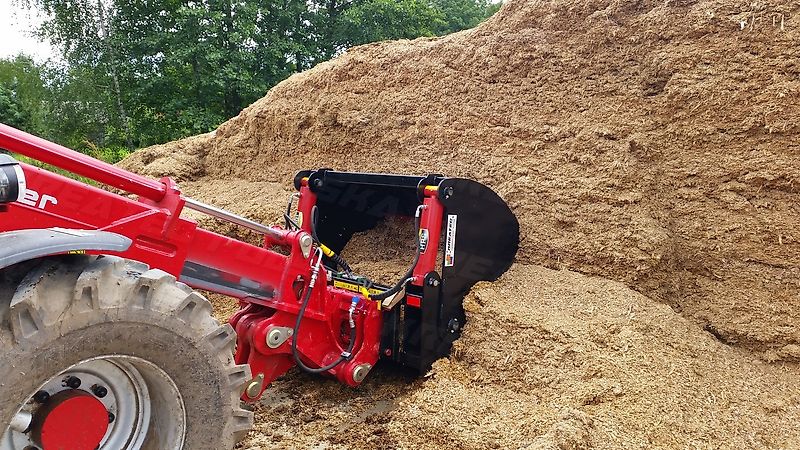 KREATEC Silagebeissschaufel / Silageschneidzange / Silageschneider 2,4m mit 3 Zylindern, mit Hardox