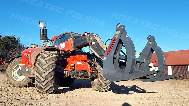 KREATEC Poltergabel doppelt / Forstgreifer/Holzzange/Holzgreifer