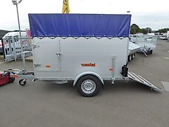 vezeko Kleinvieh ALU VT Mini 13.25 Rampe-Türe-Kombi + Seitentür 248x126x160cm