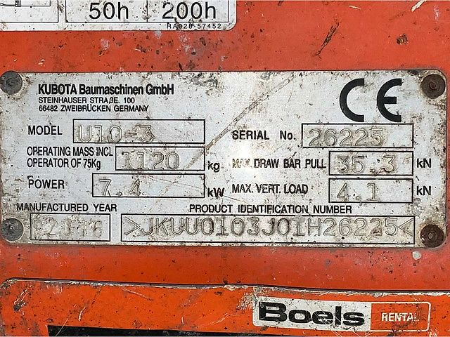 Kubota U10-3 VHG