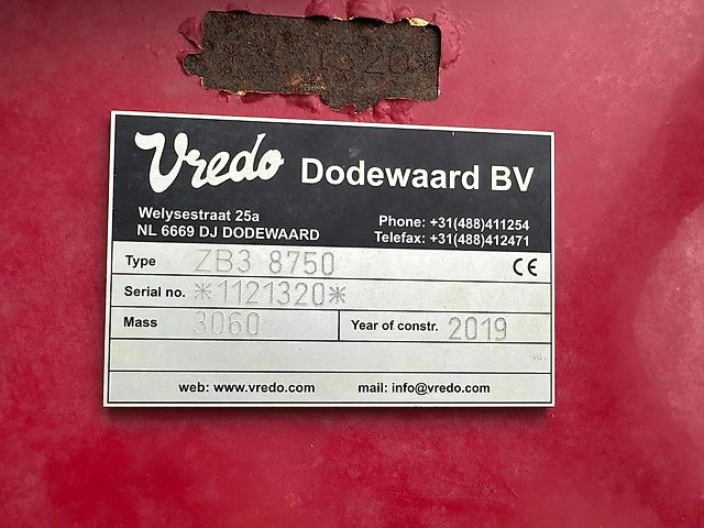 Vredo ZB3 8750 zodenbemester