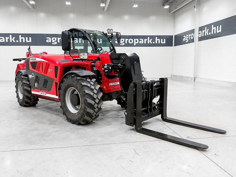 Faresin 9.70 HLS 74 telehandler with 7 ton and 8,8 m capacity, Joystick, pallet fork, bucket, 152 liter pump